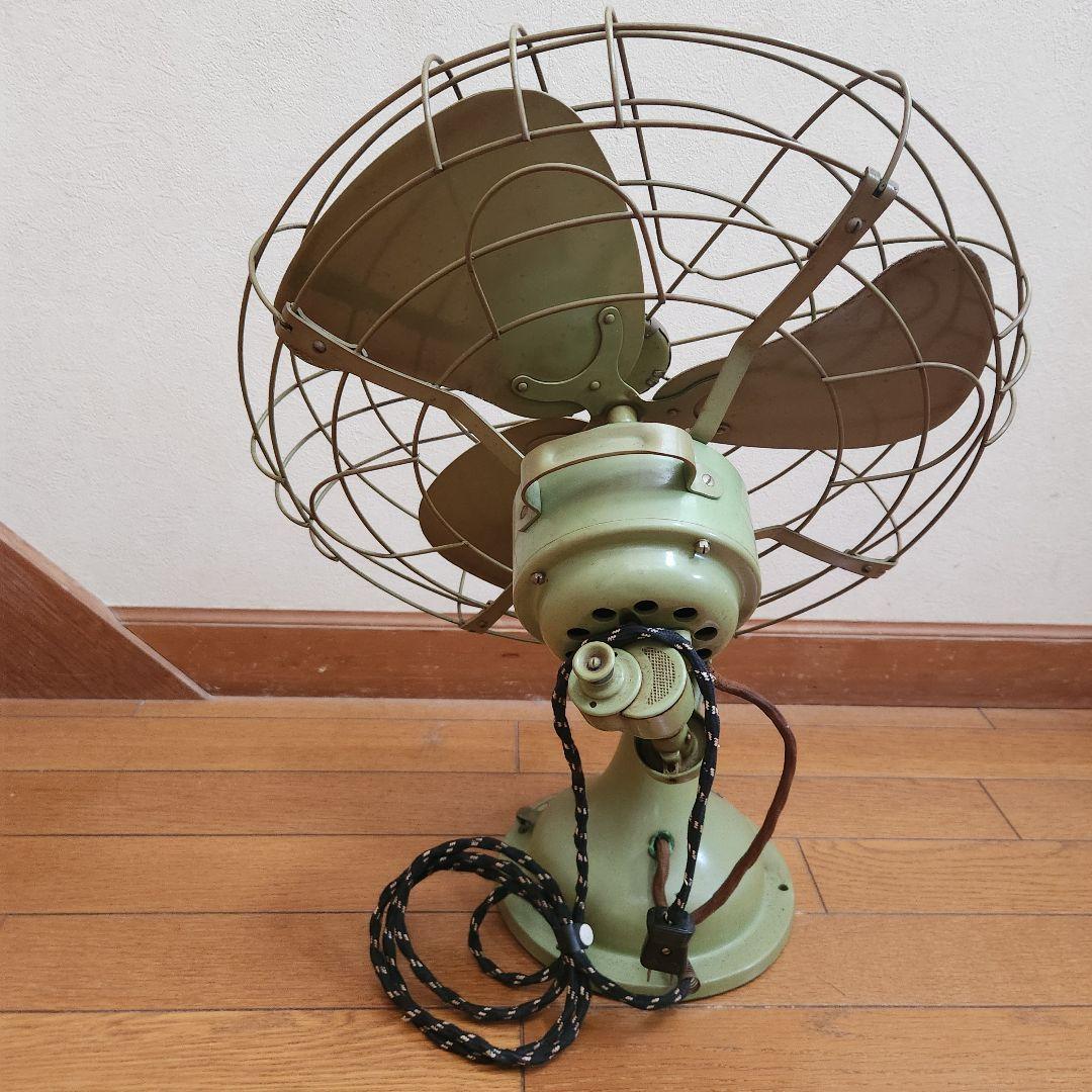レトロ グリーン 扇風機 3枚羽