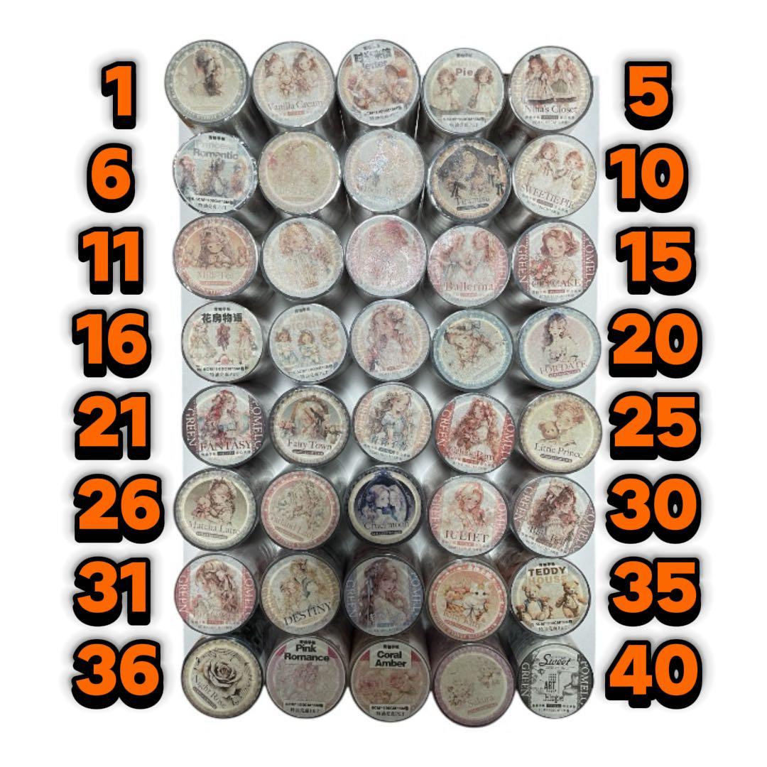 海外マスキングテープ　PETテープ　QY様　コラージュ素材