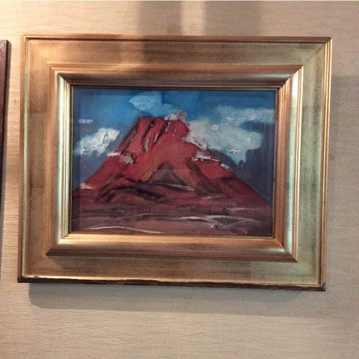 【絵画・油絵】    赤富士   絵画