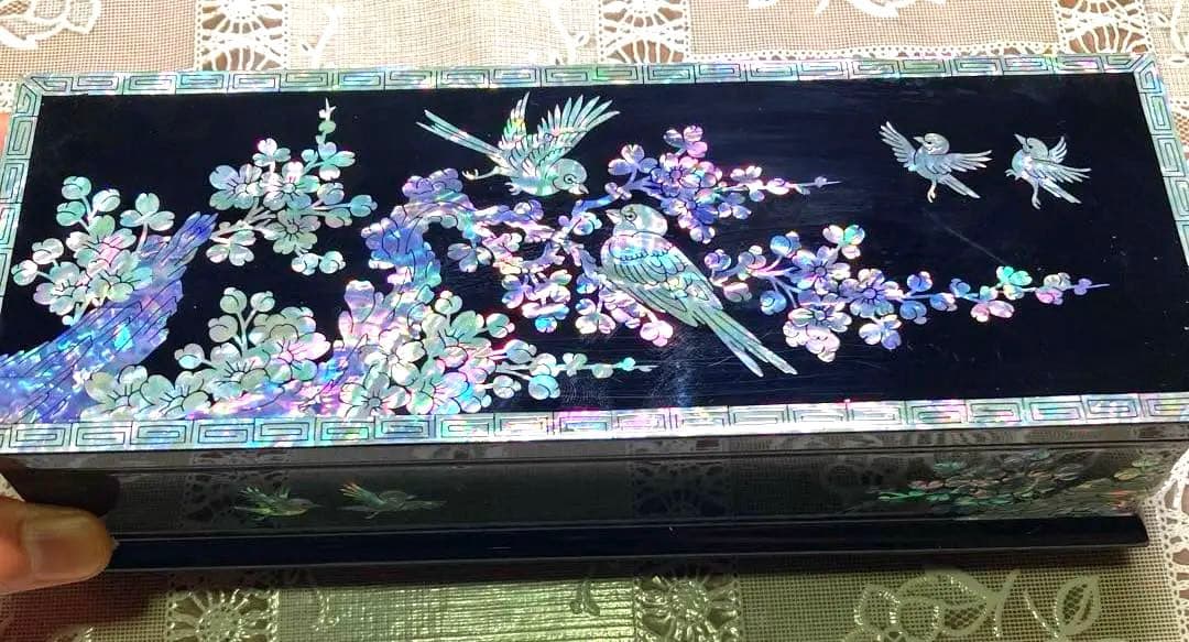 韓国伝統工芸品　螺鈿細工 アクセサリーケース ジュエリーボックス 名刺入れセット