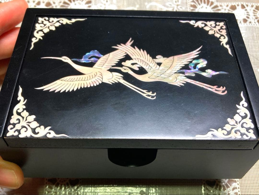 韓国伝統工芸品　螺鈿細工 アクセサリーケース ジュエリーボックス 名刺入れセット