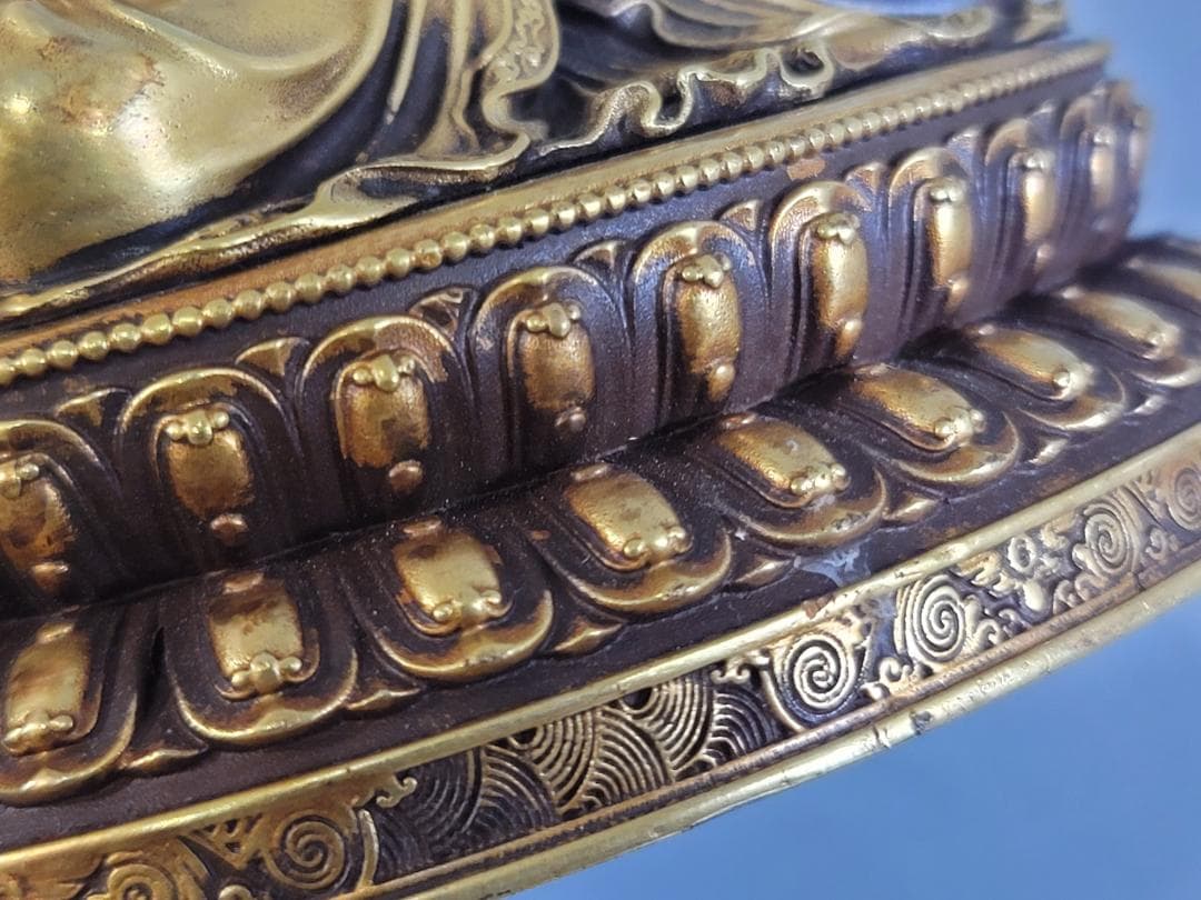 仏教古美術 古銅塗金彫刻 四臂観音仏像 明永楽年施款 古寺買取 唐物 中国美術