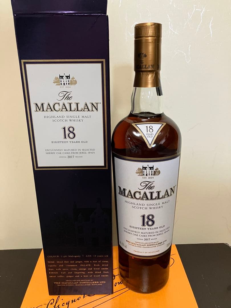 旧ボトル旧ラベルメーカー正規マッカラン18年The Macallan 2017年