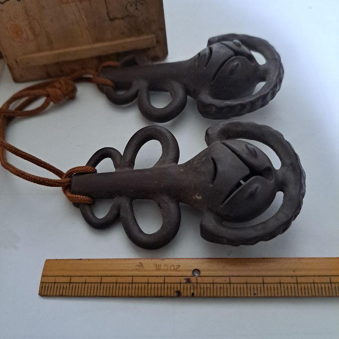 本居宜長　遺愛品　古鈴形　風鎮　皇室御用達　　1780年鈴屋軒　原正山作　元箱入