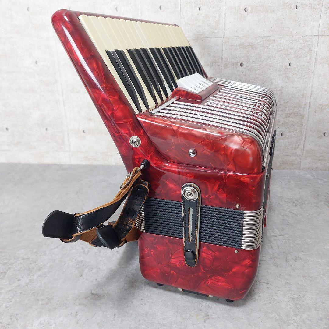 YAMAHA アコーディオン YA-80 レッド ソフトケース付き 80ベース