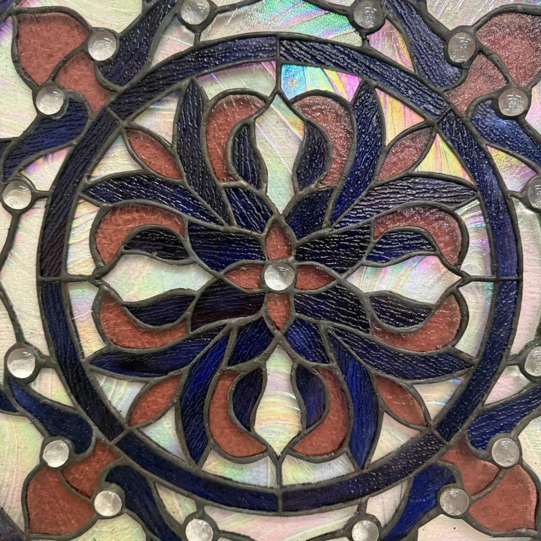 【大型45cm】ヴィンテージ ステンドグラス サンキャッチャー 壁掛け