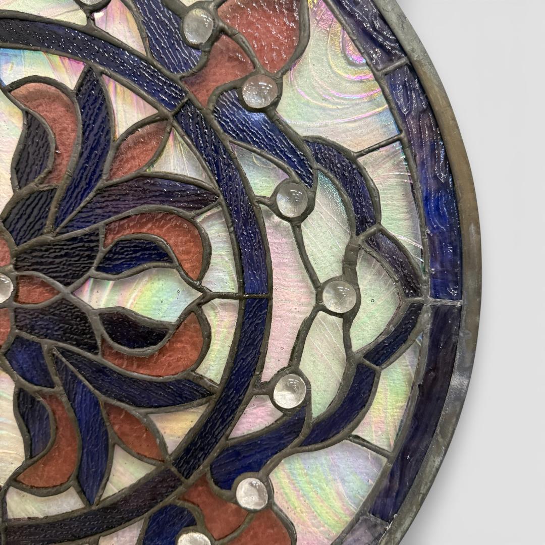 【大型45cm】ヴィンテージ ステンドグラス サンキャッチャー 壁掛け