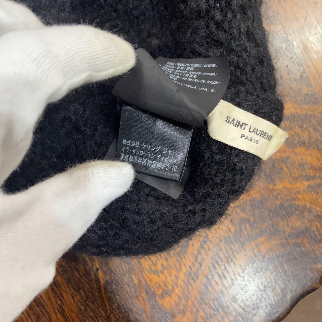 saint laurent サンローラン ニット帽 ブラック