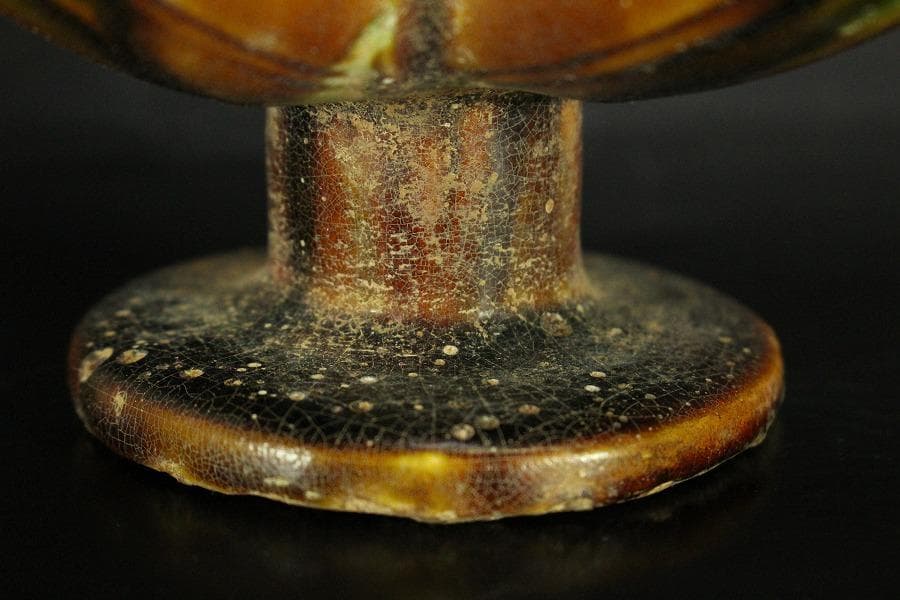 中国美術 唐三彩 双龍耳 鶏頭 瓶 高30cm 希少(LC242)