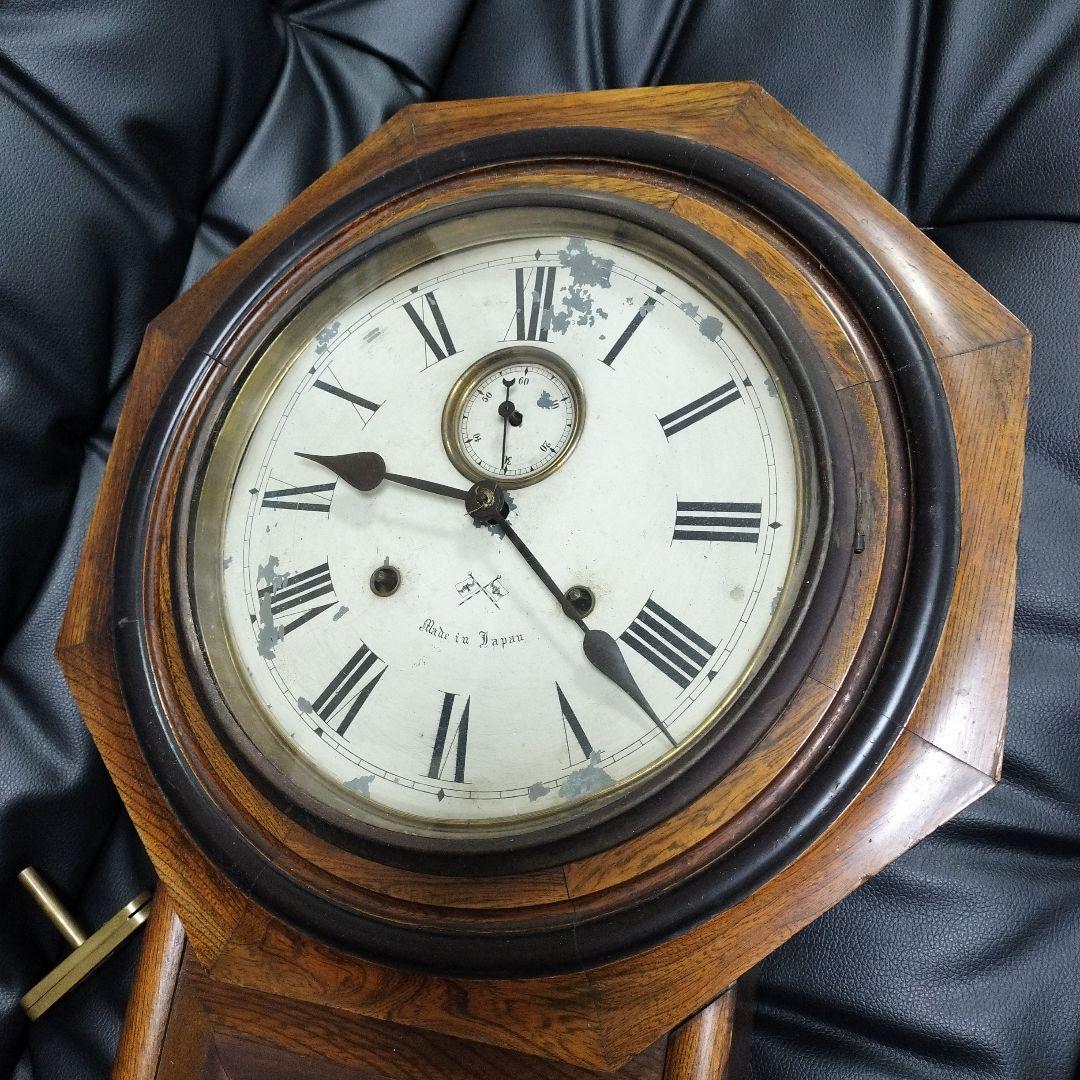 専用 アンティーク 特大 高野時計 秒針 骨董 TAKANO 掛時計