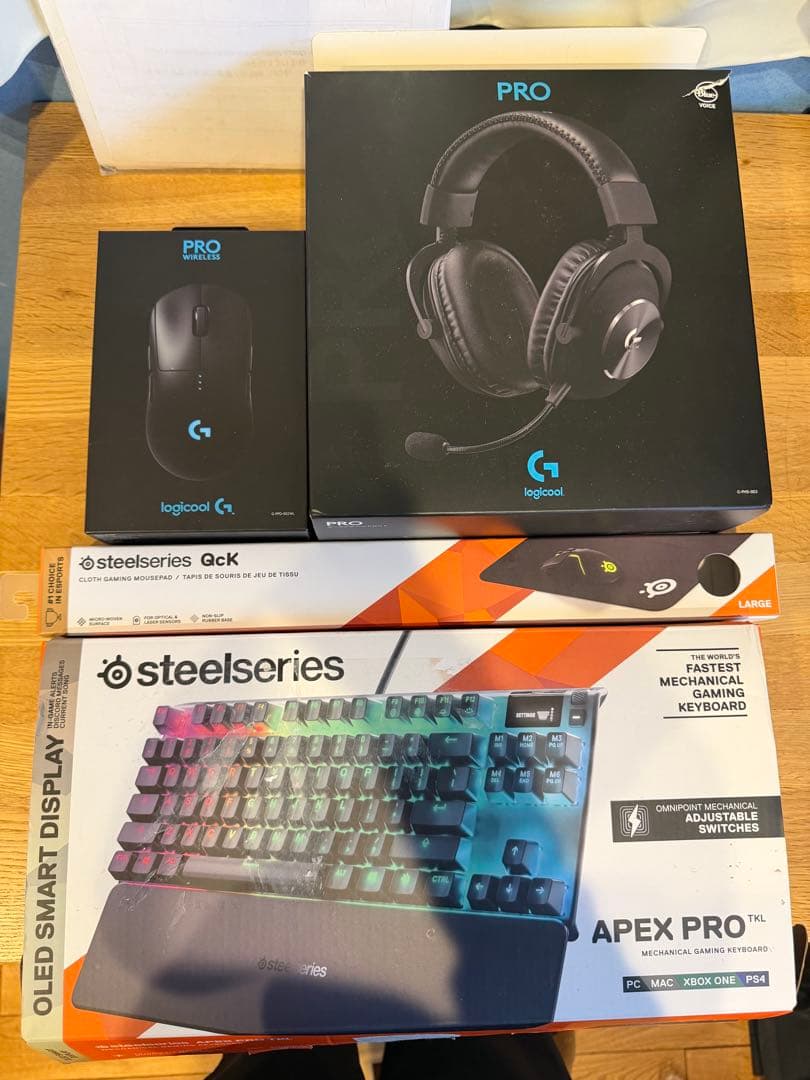 steelseries apexpro Logicoolgproモニターセット