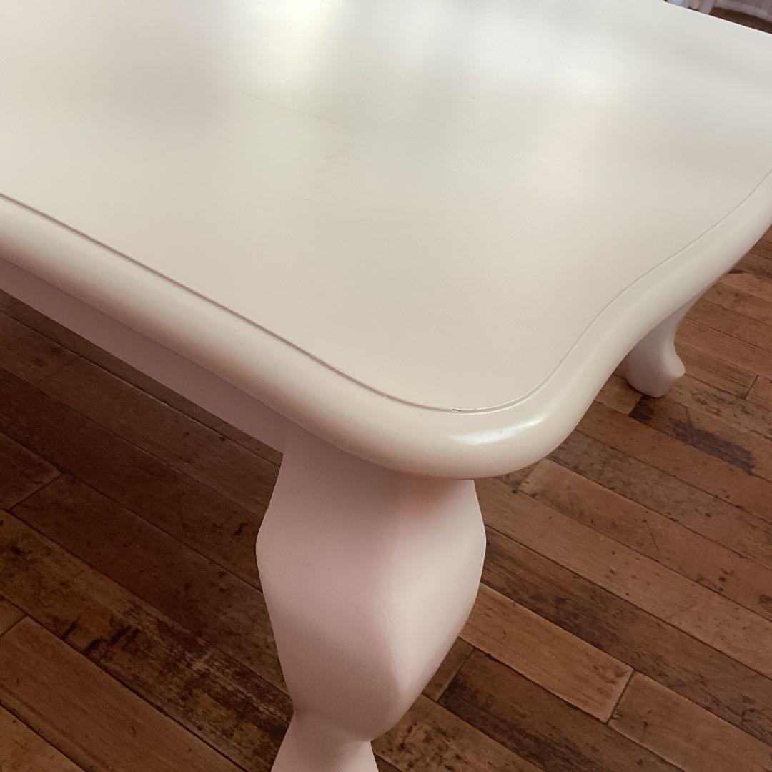 こたつ 猫脚 長方形テーブル 姫系 姫家具 アンティーク風 ねこ脚 猫足