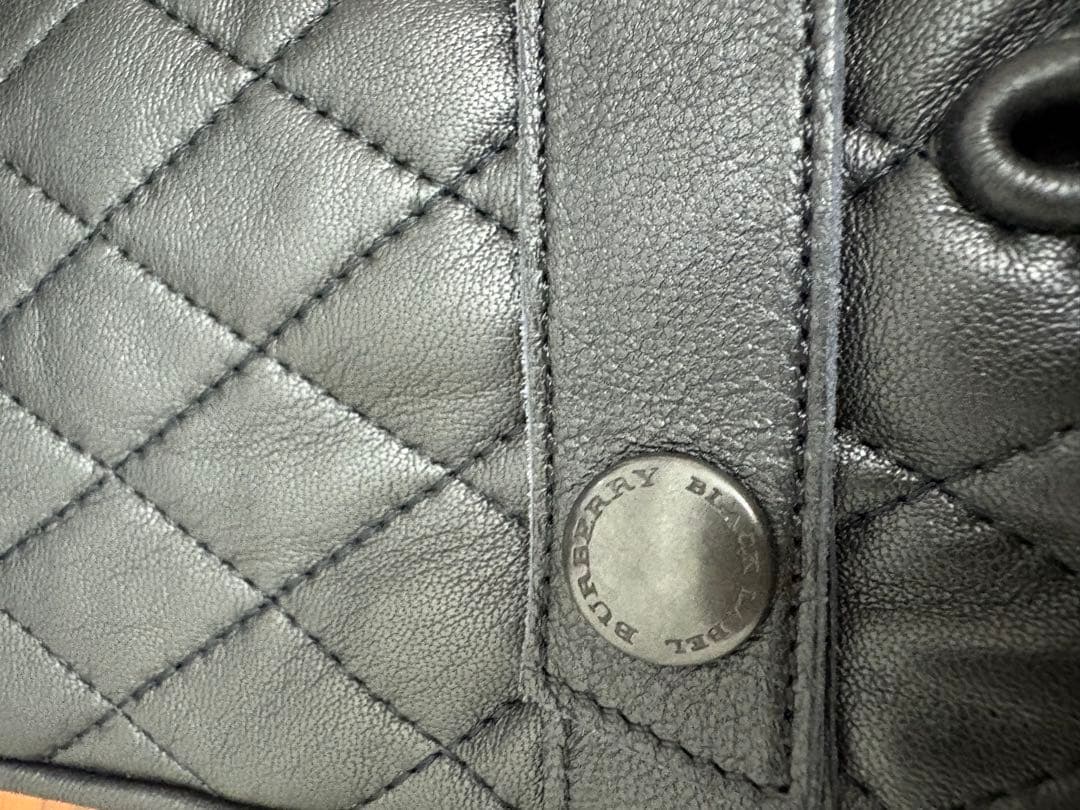 美品　バーバリーブラックレーベル　ラム革　グローブ　メンズ　手袋　キルティング