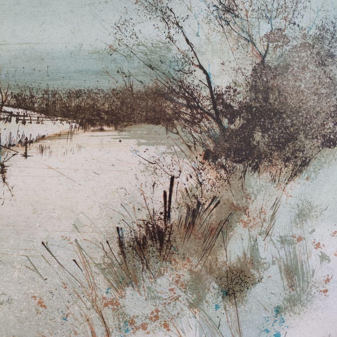 フランソワ·ディザルニー　大判リトグラフ『川岸の家』