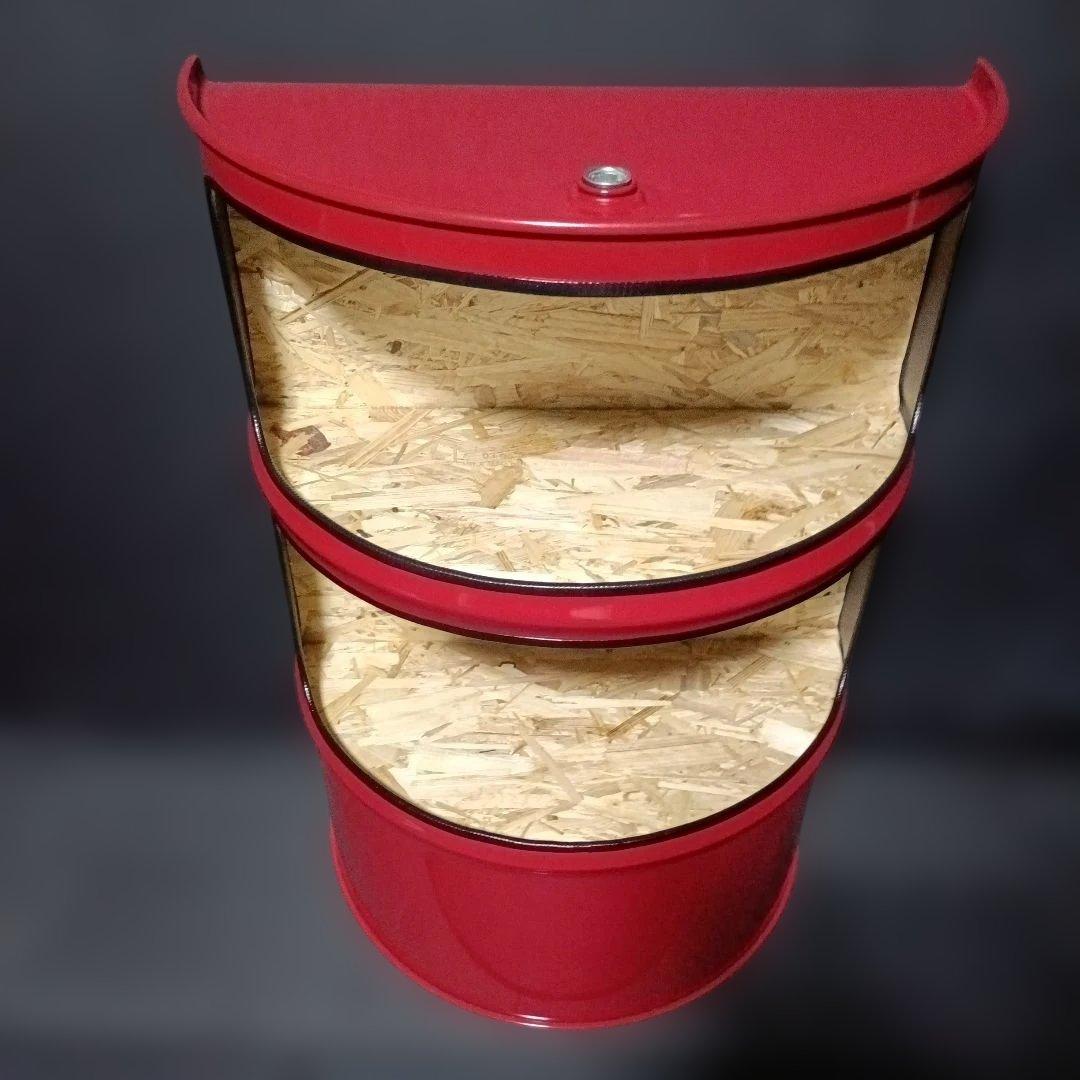​ドラム缶remakeBOX レッド＆OSB合板仕上げ！インダストリアルアート