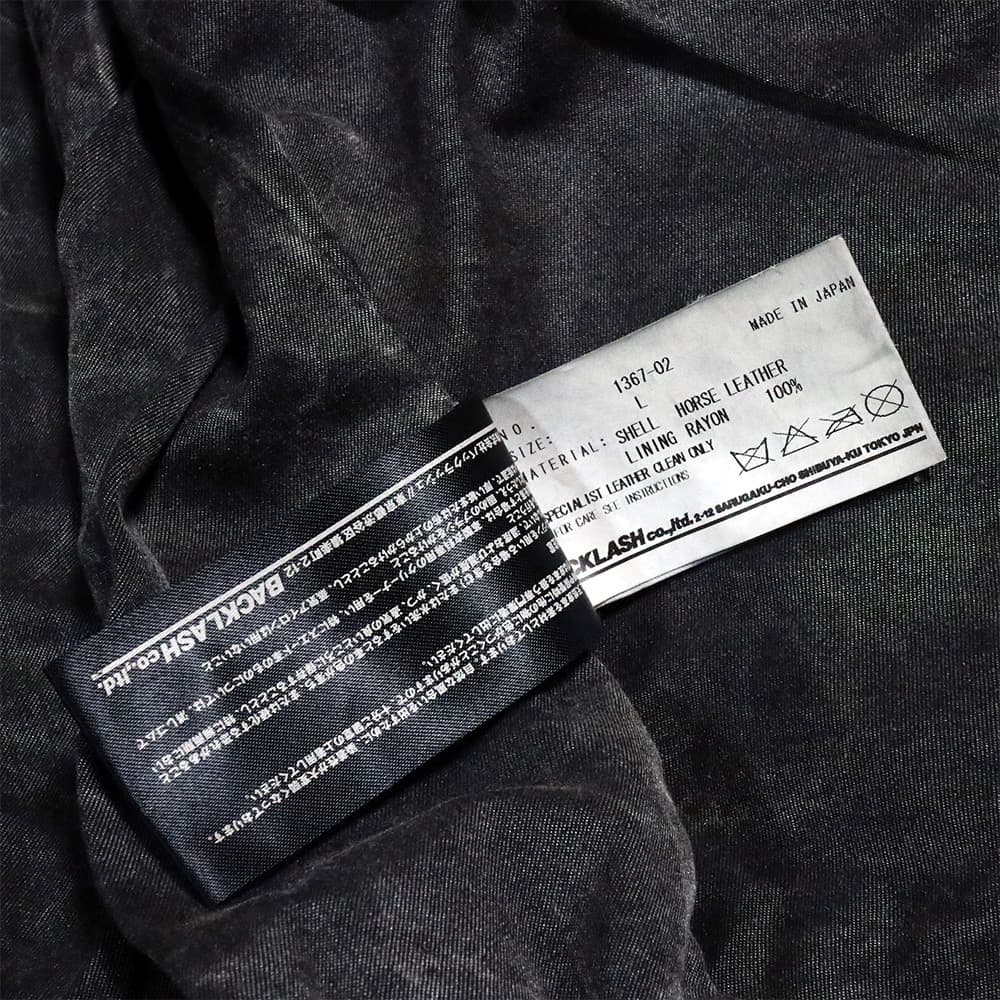 バックラッシュ ジャパンホース シングルライダース レザー ジャケット