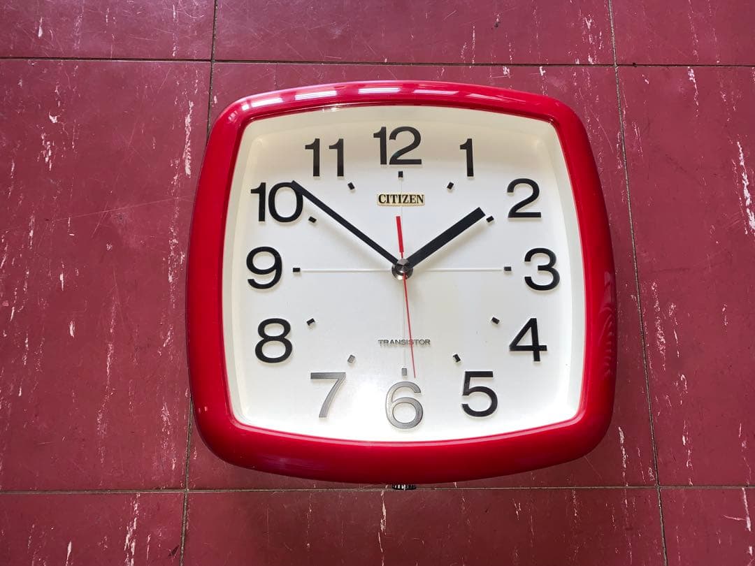 昭和レトロ　動作品　シチズン CITIZEN 2トーン　掛時計　レトロポップ