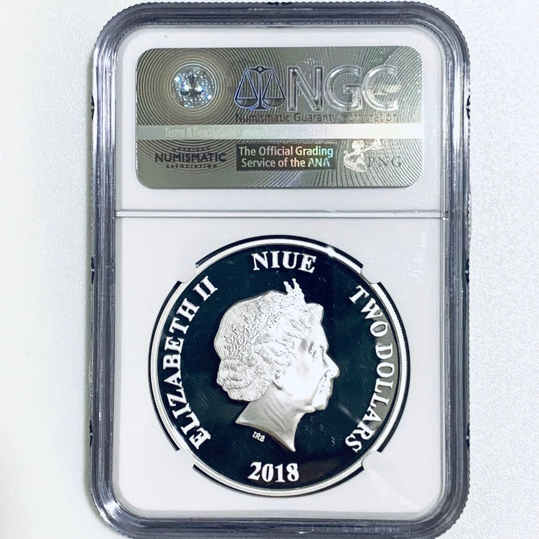 ◆PR70UC ER◆2018 ミッキー ニウエ NGC 銀貨 戌年 1oz