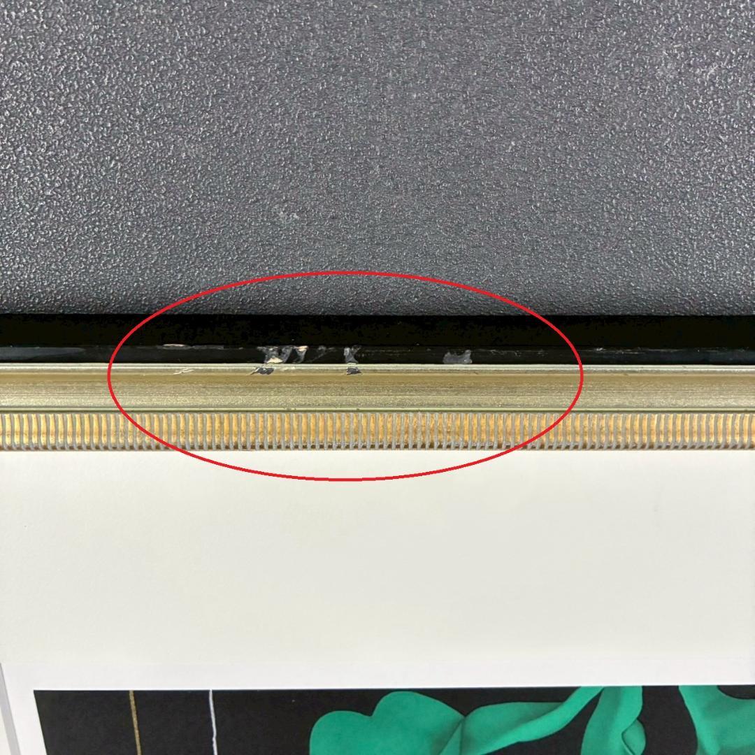 中島千波「月下の夜」リトグラフ 直筆サイン・落款有 額縁入り 日本画家