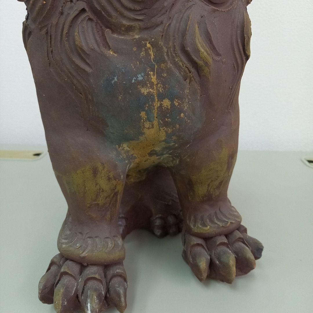 茶色の素焼きシーサー