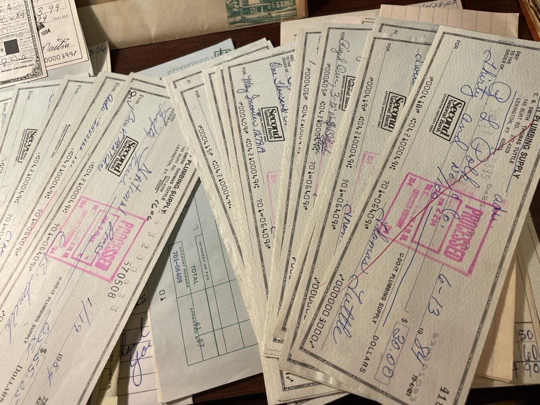 専用ページです 海外　ヴィンテージ　銀行小切手　詰め合わせ　約30点✖️3