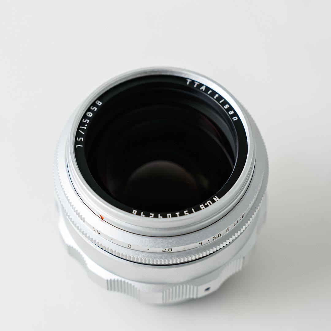 美品　TTArtisan 75mm F1.5 シルバー M42 グルグルボケ