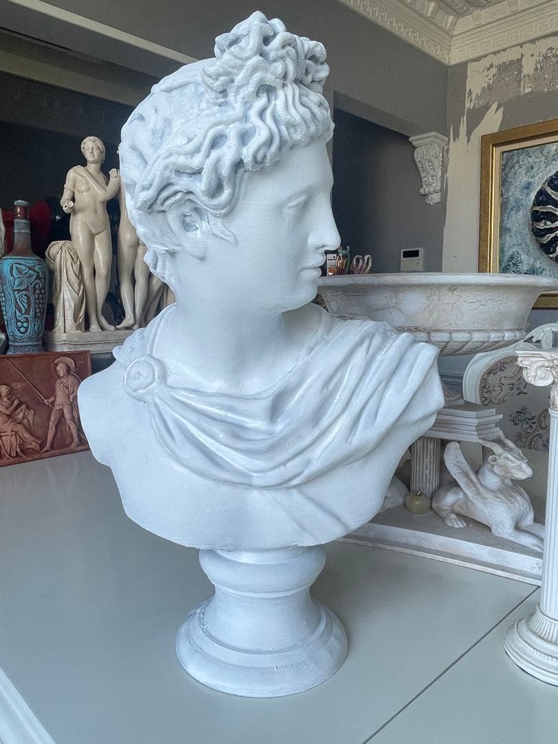 古代ギリシャ神アポロ 高さ47cm（アポロン）胸像ローマ神話太陽の神