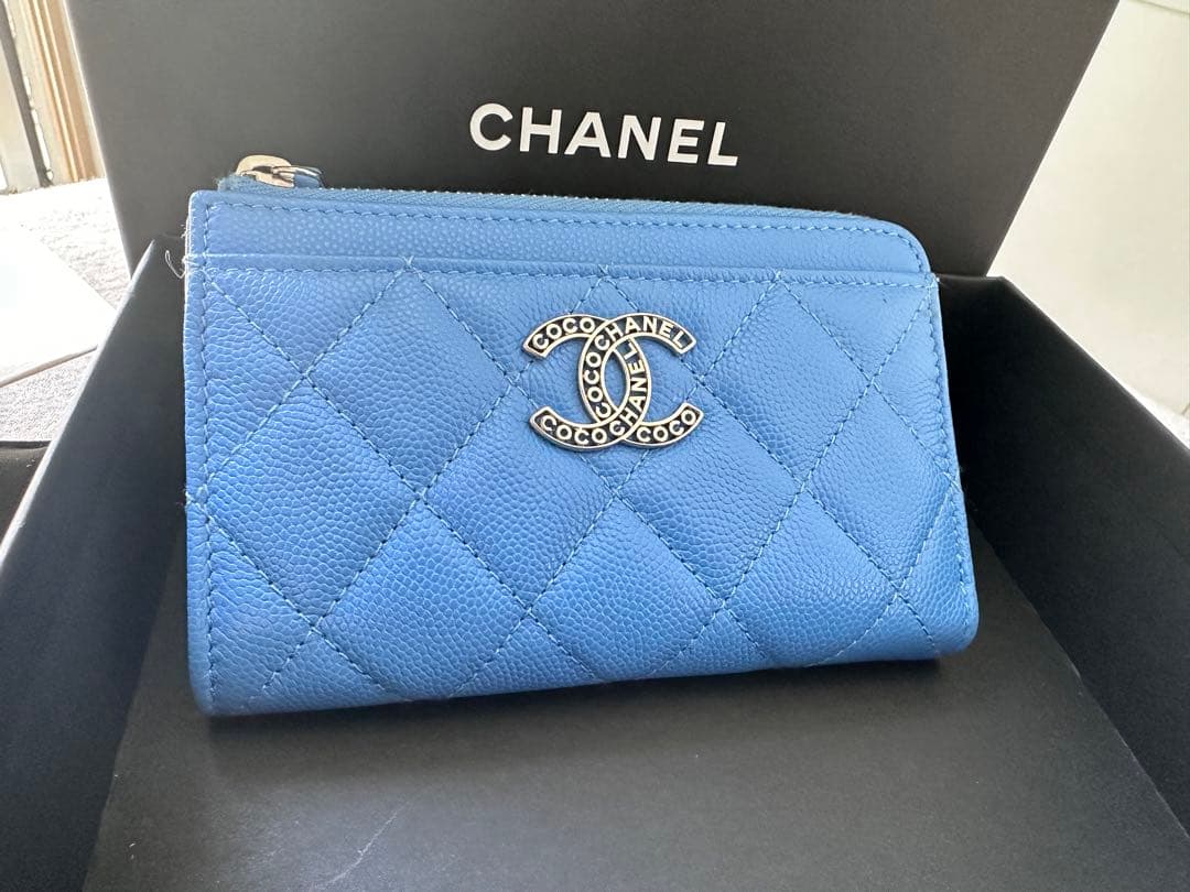 【希少】シャネル　キャビアスキンケース