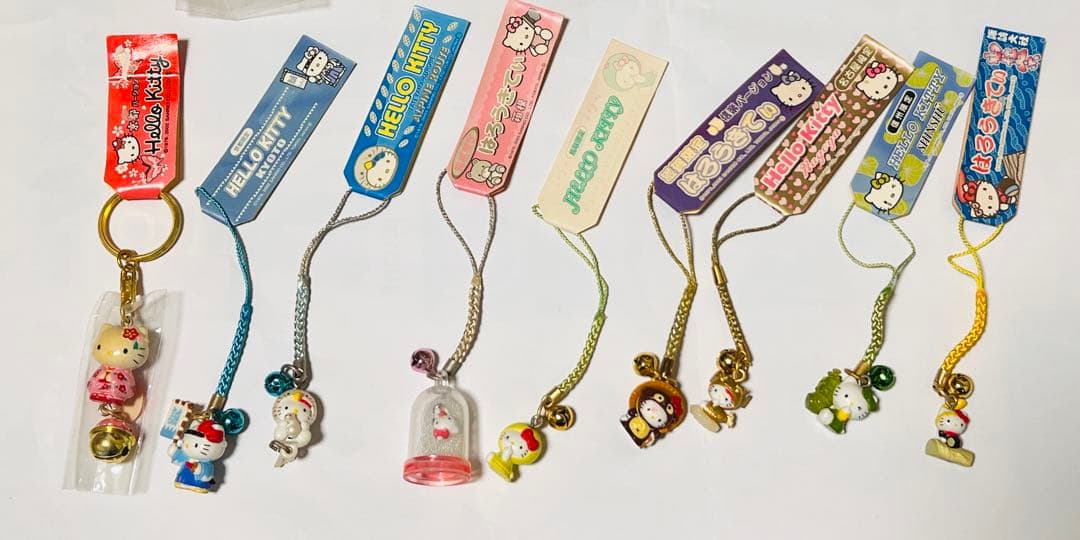レアご当地キティまとめ売り根付ストラップはろうきてぃ平成初期2000年前半21個