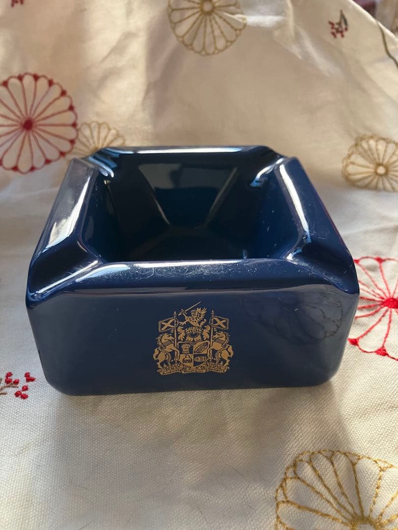 Ballantine's ウイスキー　フランス製灰皿 セット ネイビー