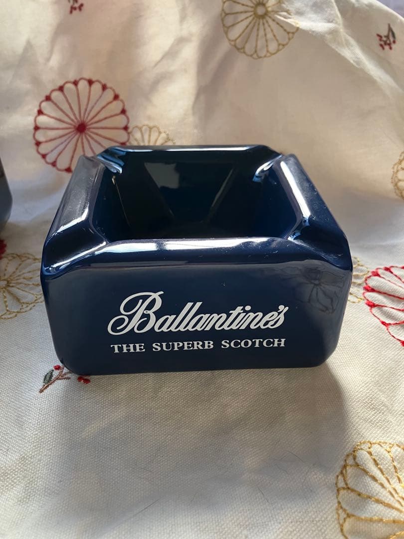 Ballantine's ウイスキー　フランス製灰皿 セット ネイビー