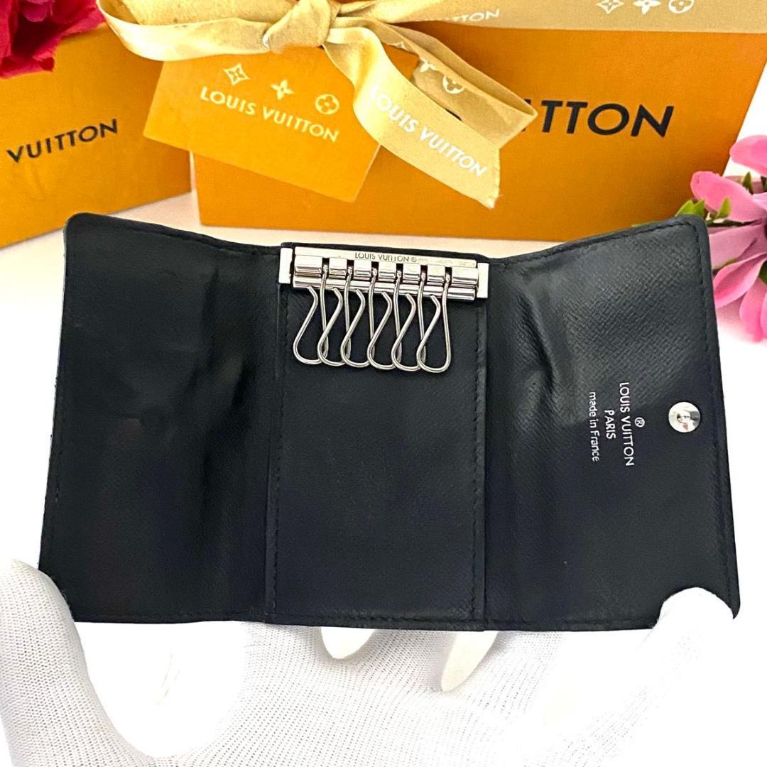 ルイ ヴィトン◎ミュルティクレ6 ダミエ グラフィット キーケース ブラック 黒