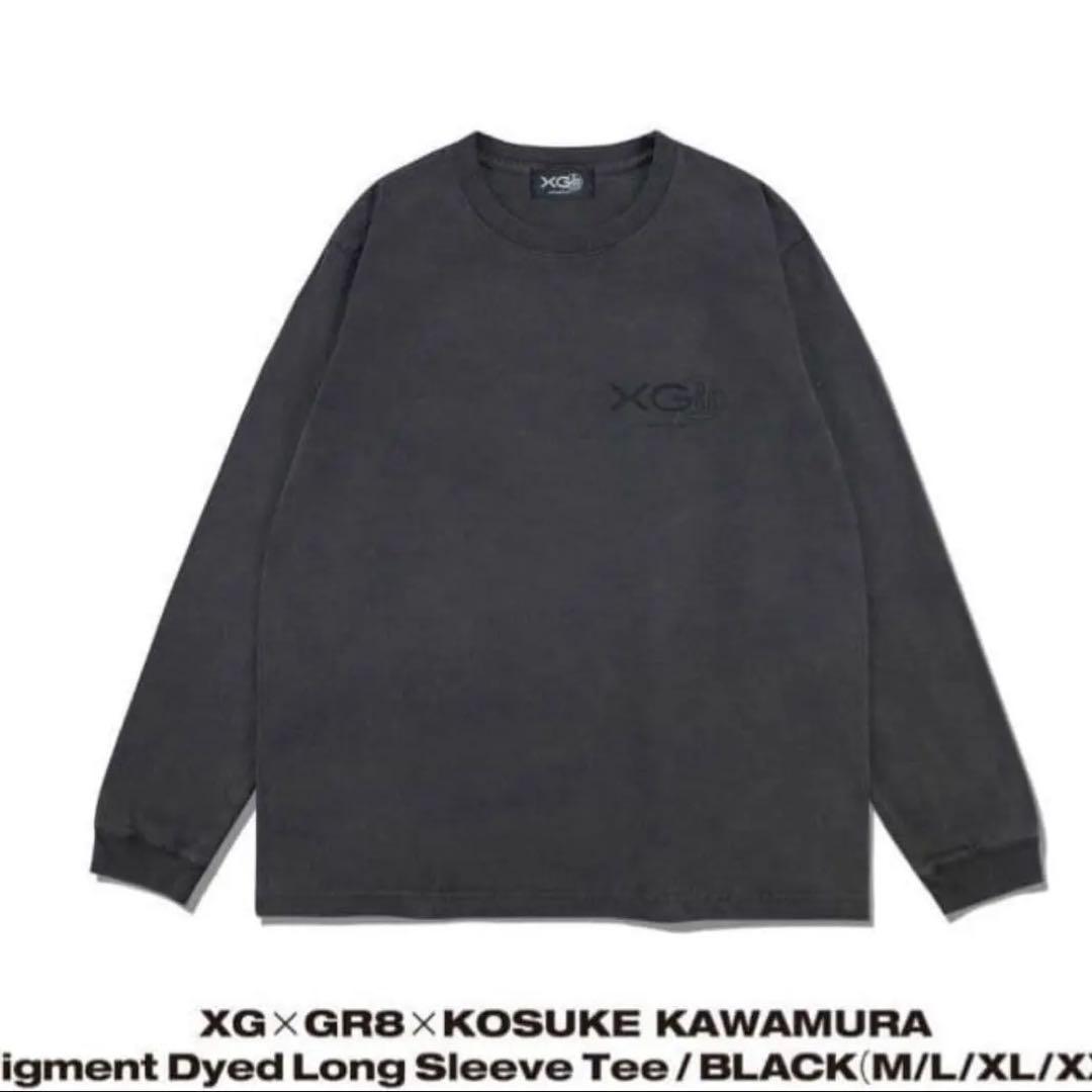XG GR8 KOSUKE KAWAMURA ロンT ダークグレー　黒　Mサイズ