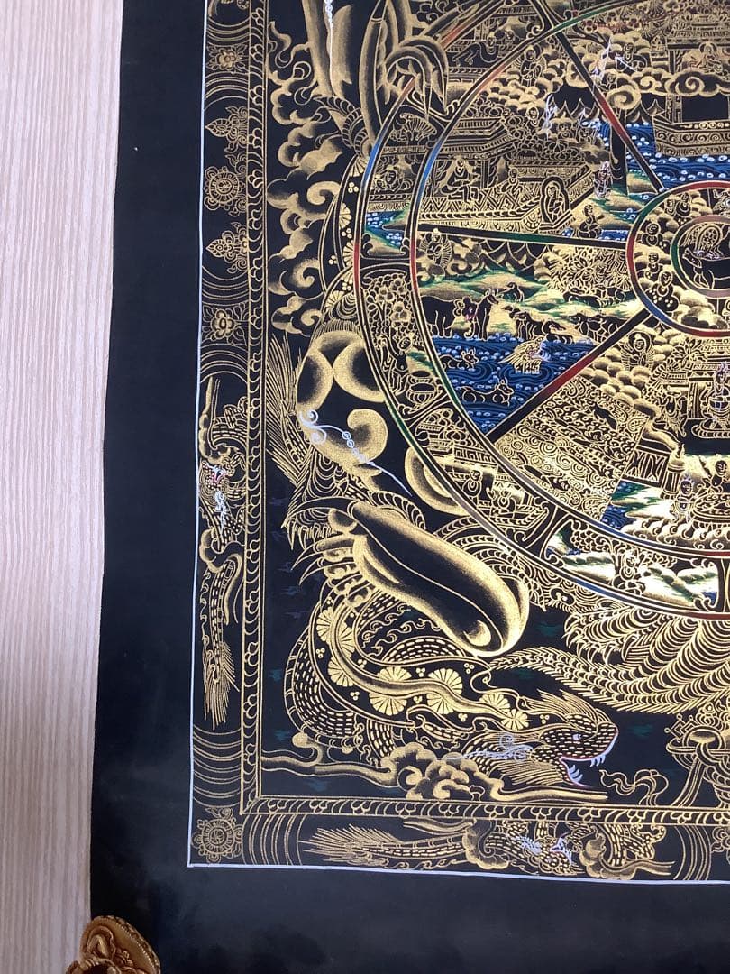 SALE《 チベット密教　新品 》 手描き　タンカ　曼荼羅　六道輪廻　41