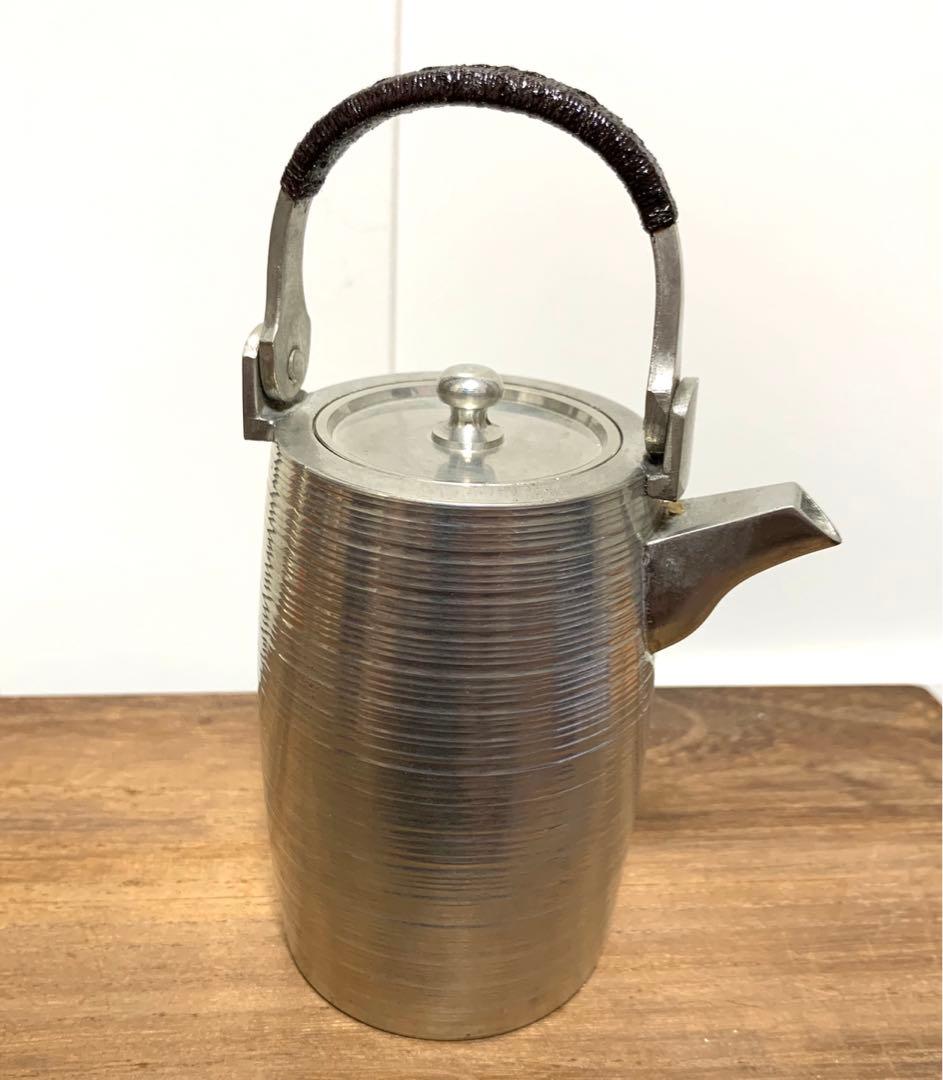 未使用美品　陶器　茶道具セット　銀素材　胴素材　ステンレス