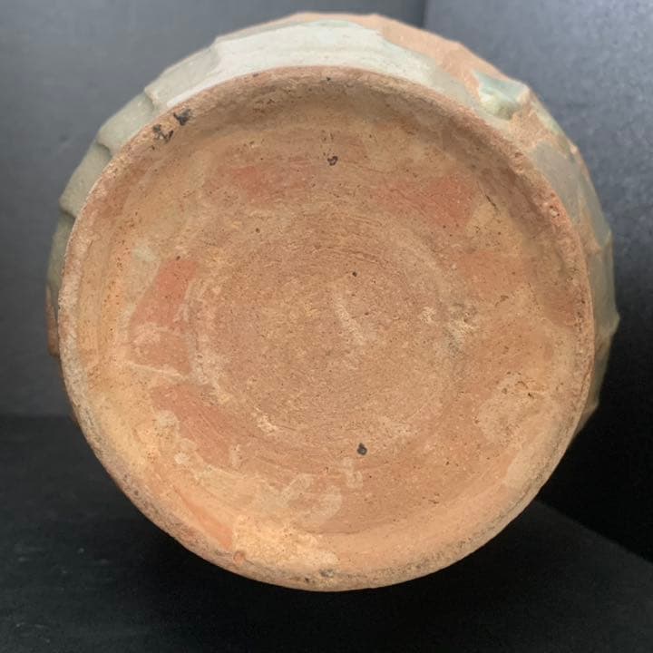 高麗青磁　盤口瓶　鎬広口瓶　須恵器　花瓶　オブジェ　李朝