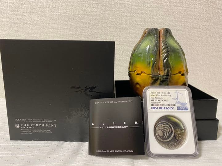 【最高鑑定】2019　エイリアン　エッグチェンバー　2オンス　銀貨　NGC