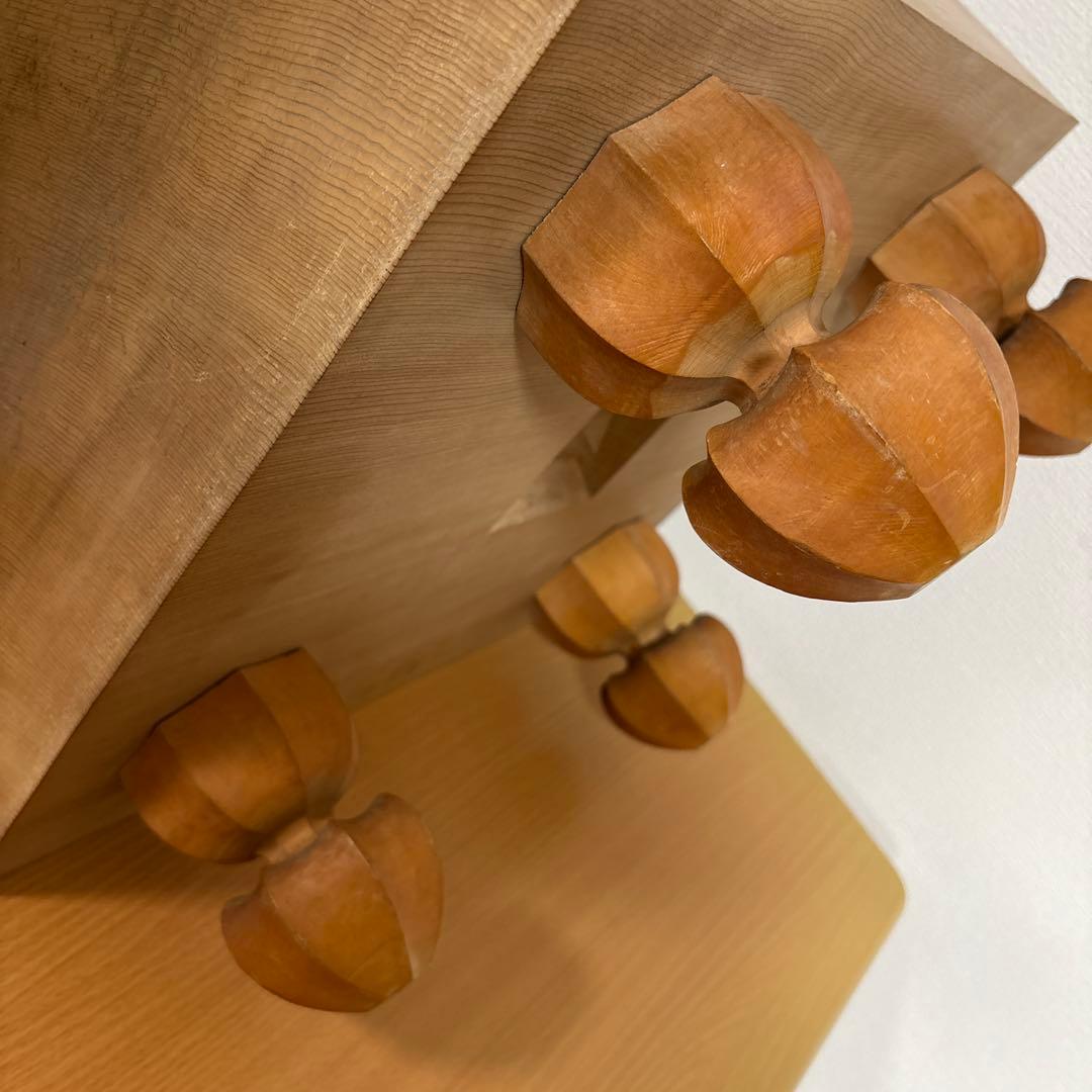 囲碁盤 足つき へそ有り 碁石セット 厚み約17.5cm