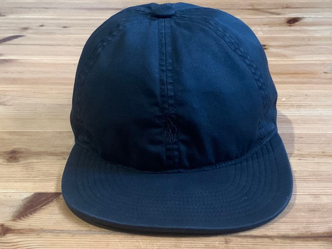 レア 90's ポロ ラルフローレン コットン キャップ ブラック L-XL 黒