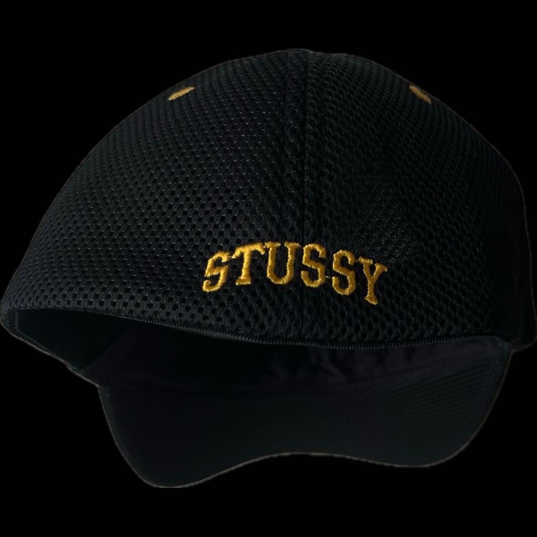 “S刺繍”old stussy 6パネルキャップ メッシュ stussyhats