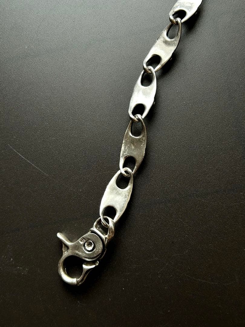 フローラルクロス クリップ式 ヴィンテージ シルバーブレスレット／極太／925