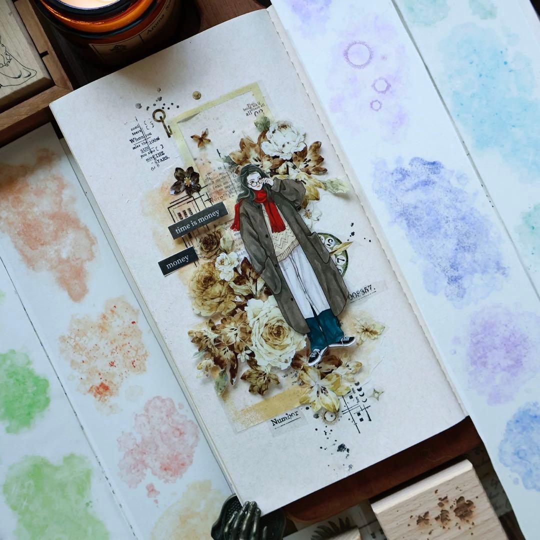 壹洱原创《晕染集》海外マスキングテープ　マステ 【2356】