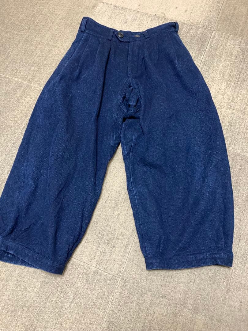 パンツ indigo pleats widepants djangoatour