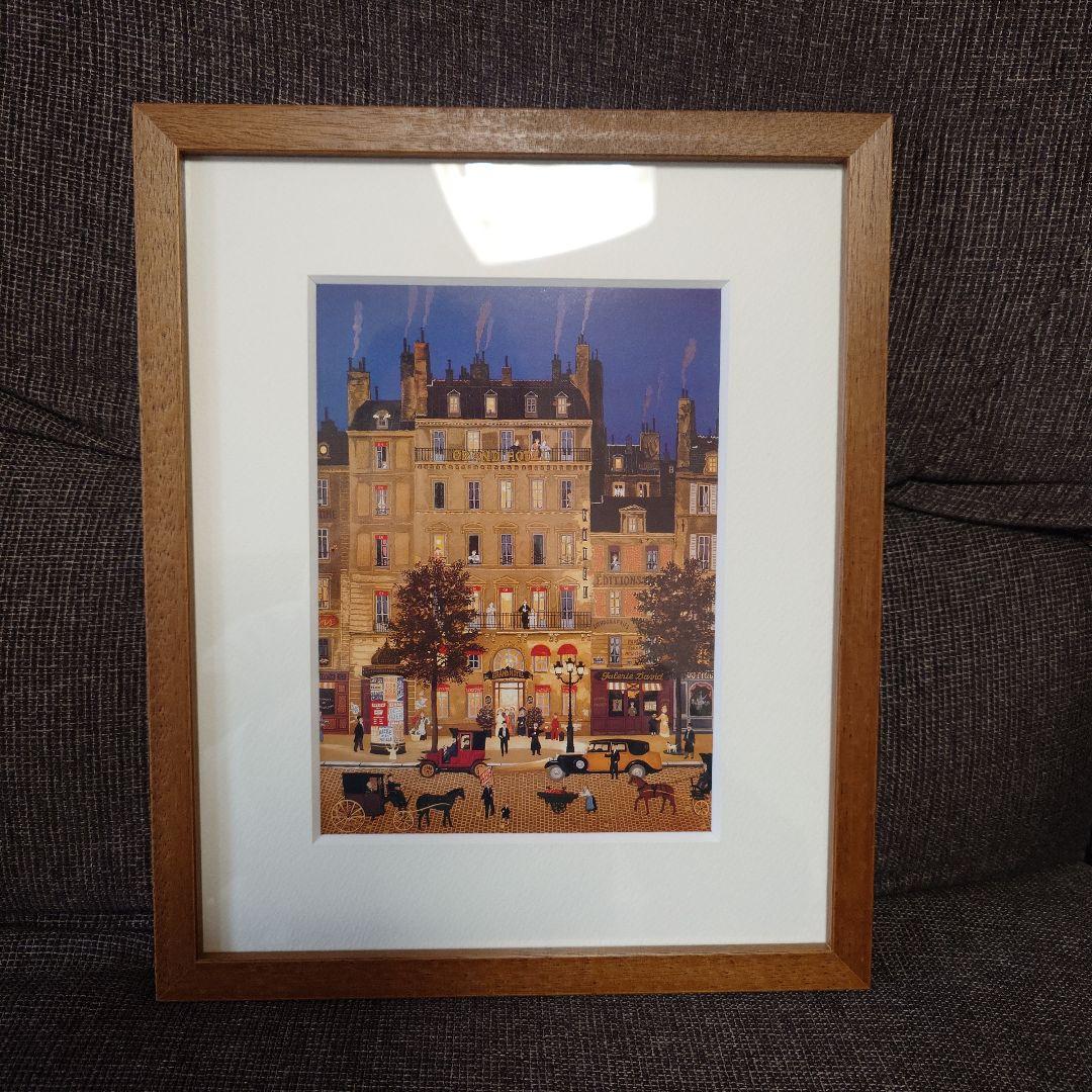 ドラクロワ　グランドホテル　 リトグラフ 木製フレーム付き