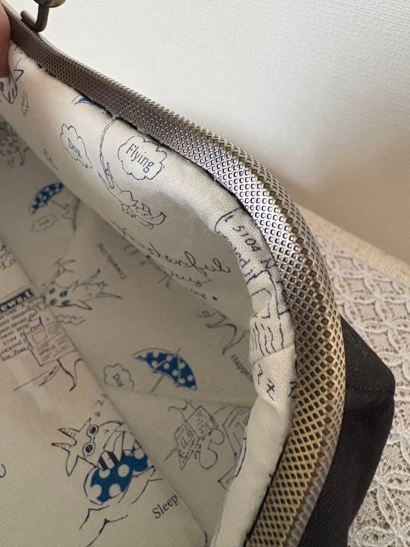 ❤️着物お出かけバンブーbag 気品溢れる大人Black 豪華刺繍上質リネン仕様