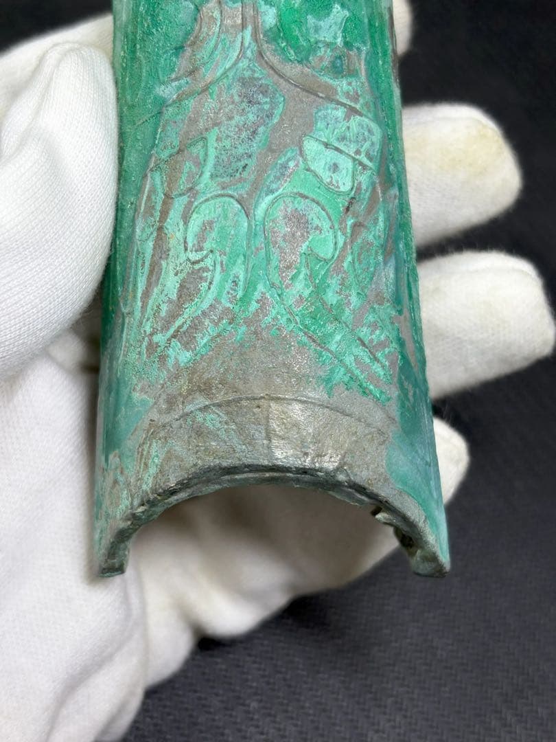 周時代 獣面文様 青銅編鐘 銅製の彫刻 中国古美術 極細工 工芸品 美術品置物