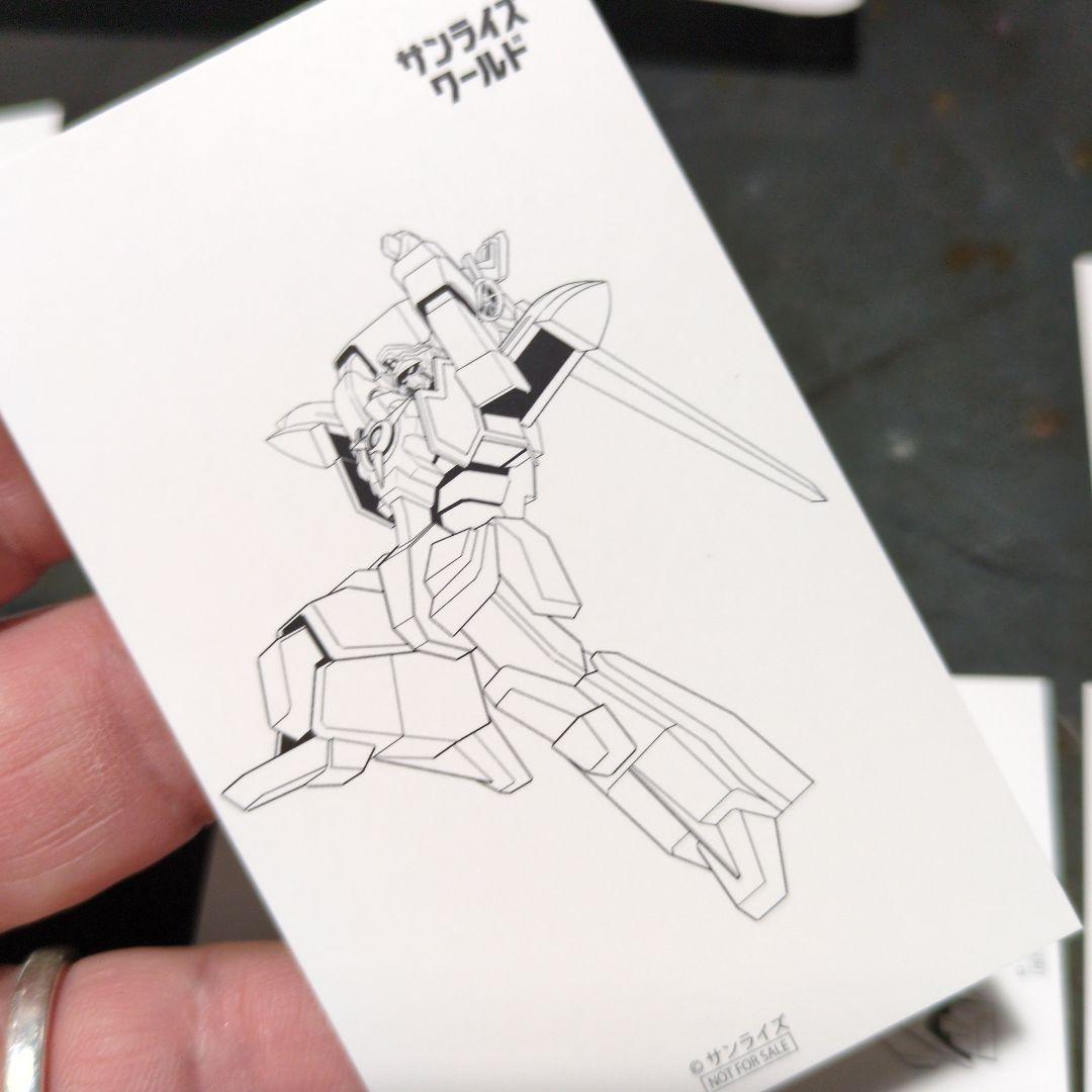 非売品！！！ ライジンオー サンライズロボ描き下ろし線画カード6枚セット
