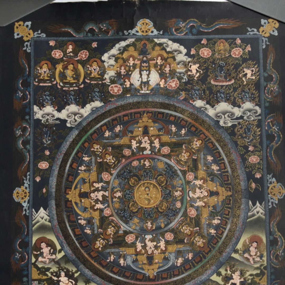 曼荼羅（マンダラ）絵画：ネパール産　手描き