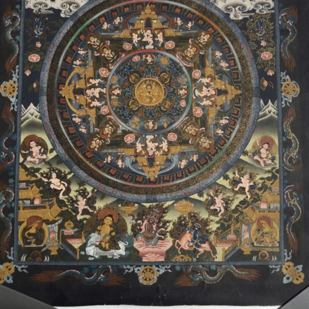 曼荼羅（マンダラ）絵画：ネパール産　手描き