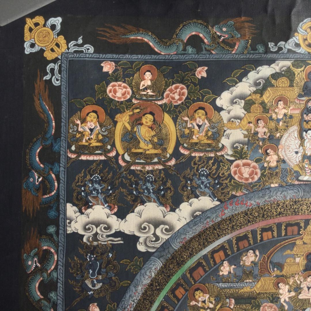 曼荼羅（マンダラ）絵画：ネパール産　手描き